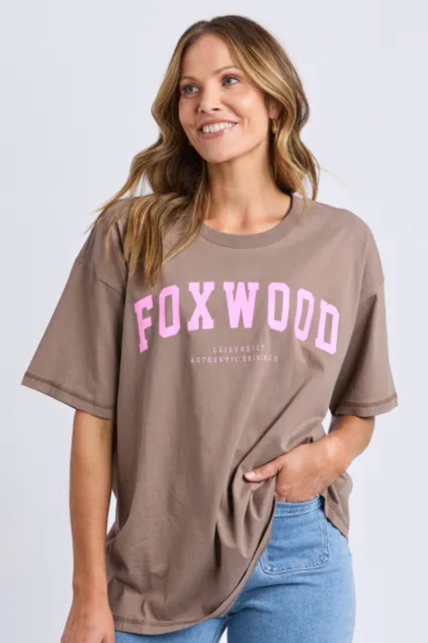 Foxwood Interval Tee - Brown/Pink