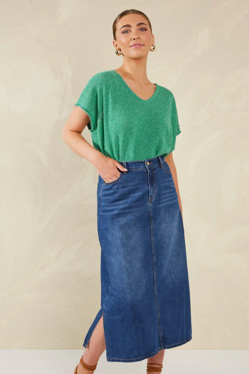 Dalton Denim Skirt - Indigo