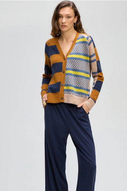 Groove Stripe Cardi - Toffee