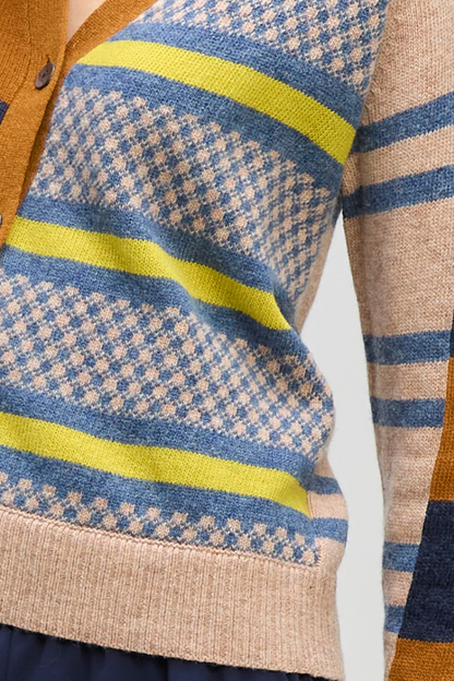 Groove Stripe Cardi - Toffee