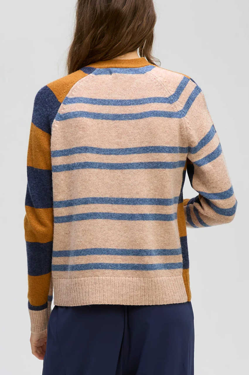 Groove Stripe Cardi - Toffee