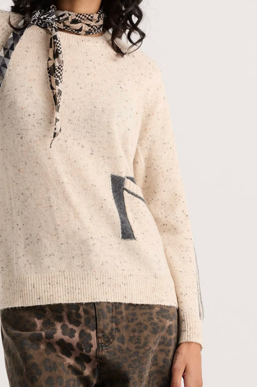 Pocket Detail Jumper - Wheat Stone