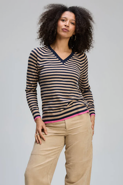 Stripe V Essential - Dk Denim