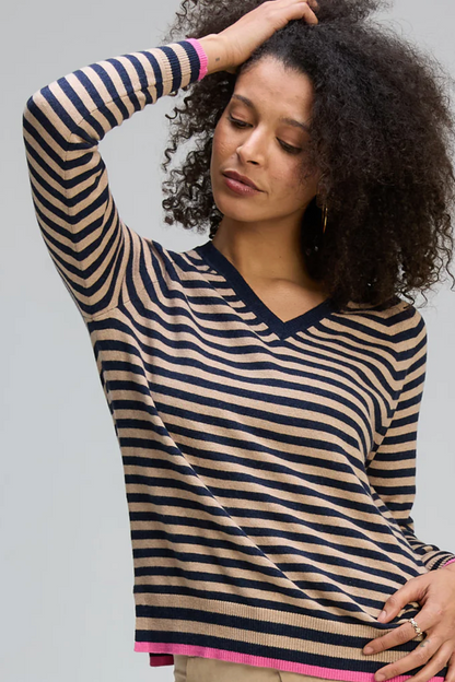Stripe V Essential - Dk Denim