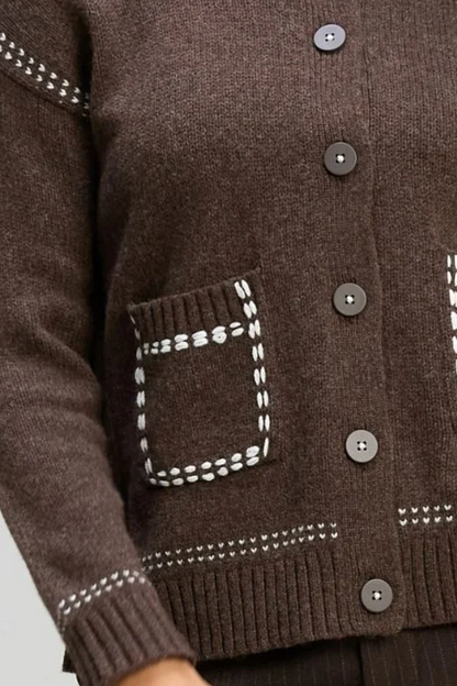 Tailored Cardi - Cocoa