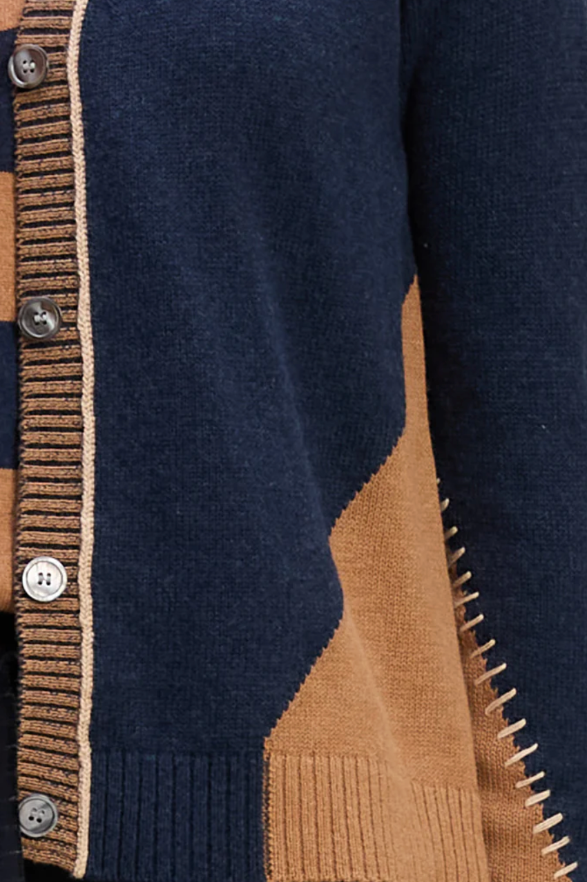Dual Stitch Cardi - Cinnamon