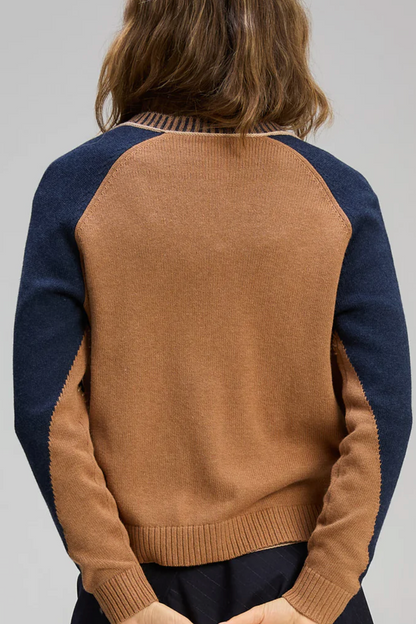 Dual Stitch Cardi - Cinnamon