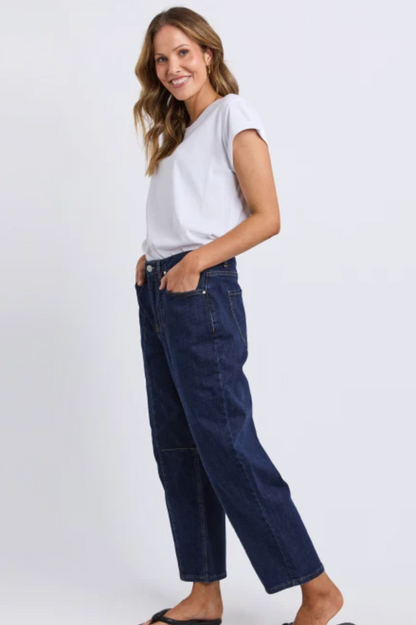 Foxwood Ambrose Barrel Jean - Indigo