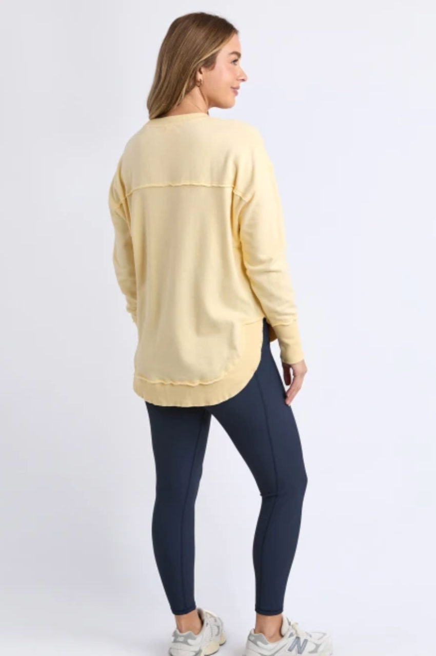 Foxwood Simplified Metallic Crew - Lemon