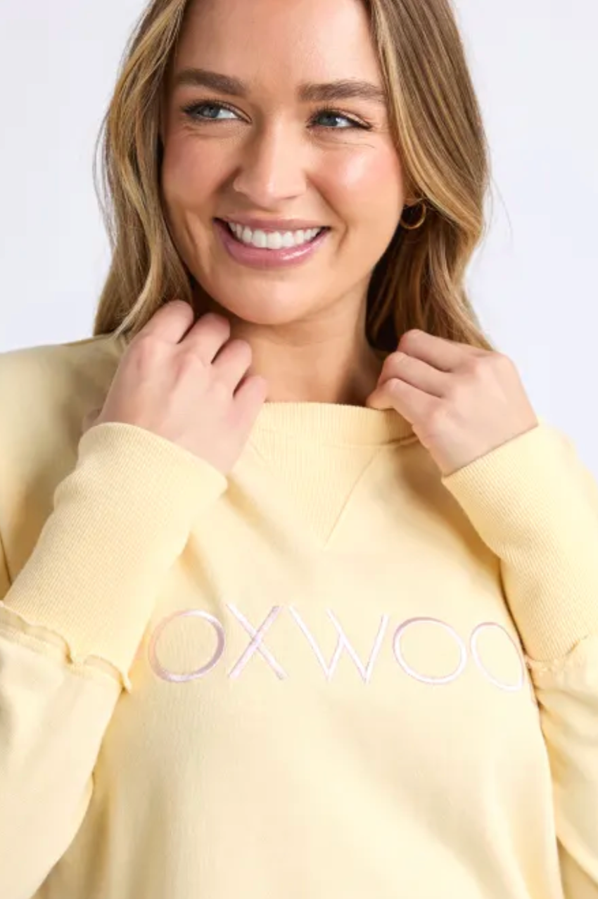 Foxwood Simplified Metallic Crew - Lemon