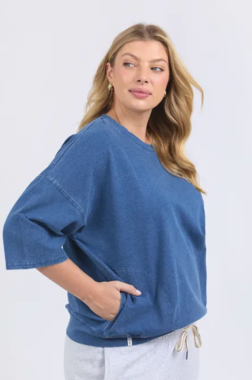 Elm Mazie Sweat - Denim Look