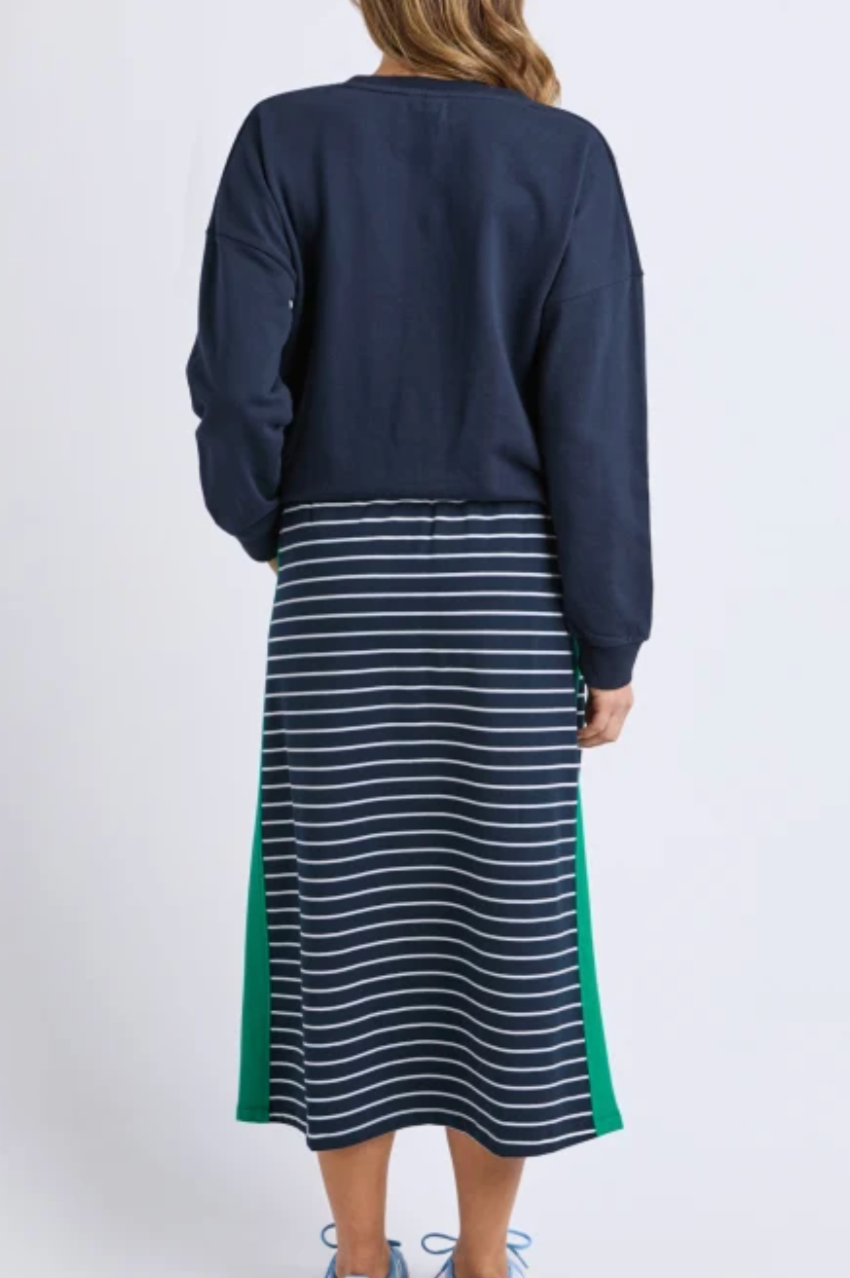Elm Sloane Skirt - Navy/White Stripe