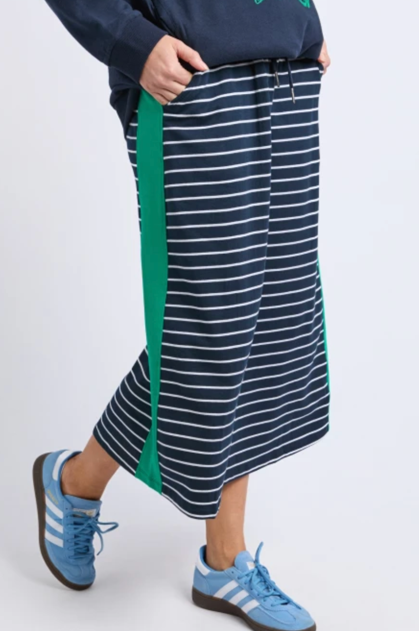 Elm Sloane Skirt - Navy/White Stripe