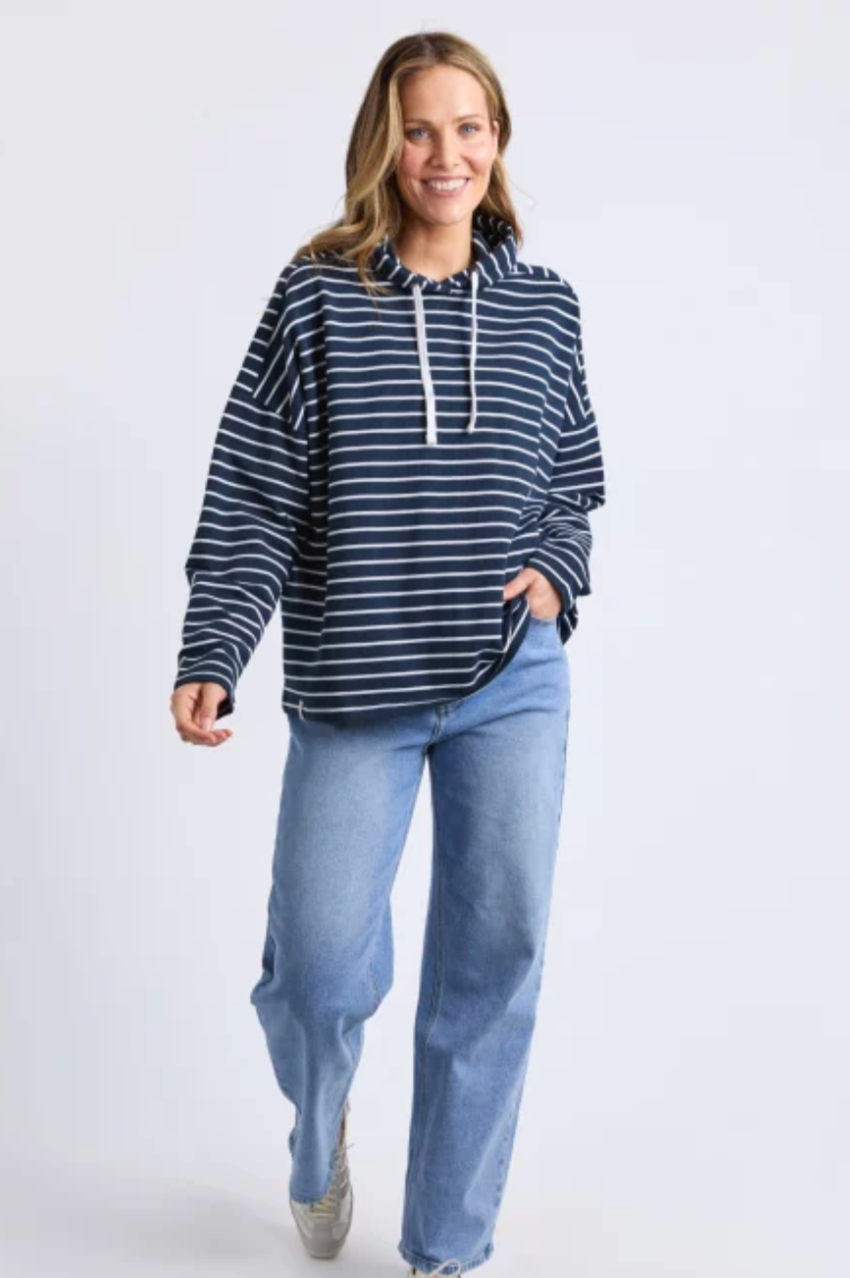 Elm Rhea Hoodie - Navy/White