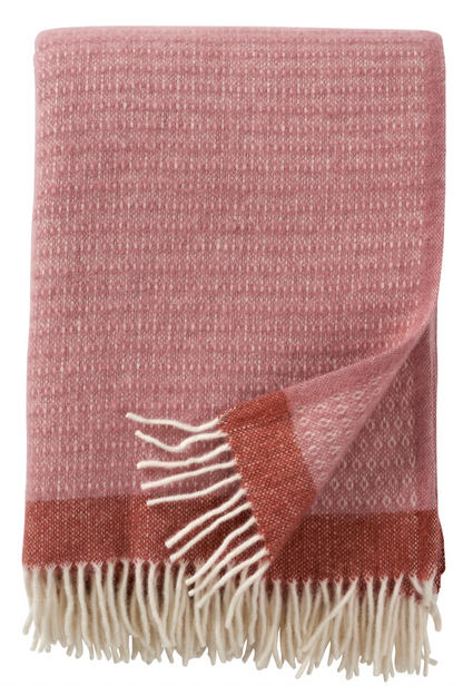 Harald Lambswool Blanket - Dusty Rose