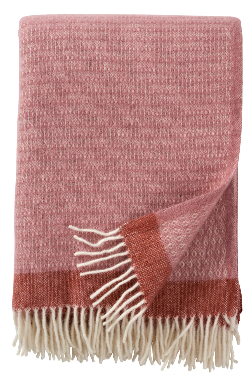 Harald Lambswool Blanket - Dusty Rose