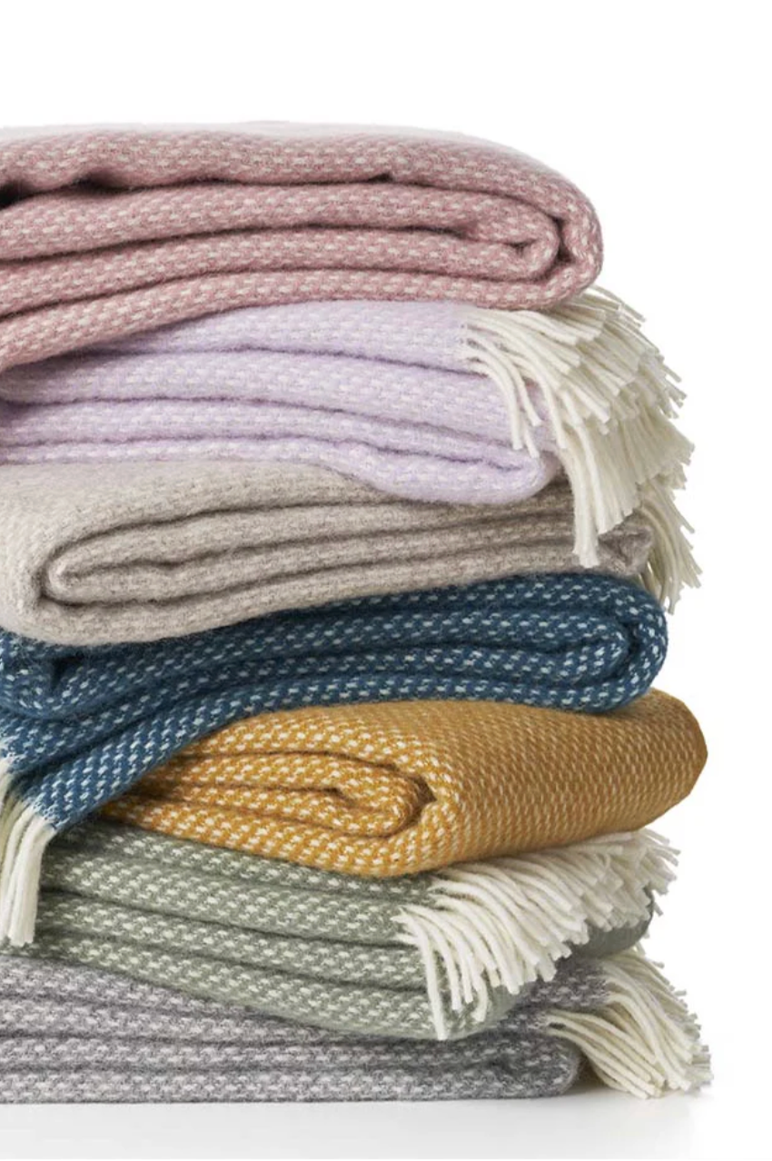 Preppy Brushed Wool Blanket - Mustard