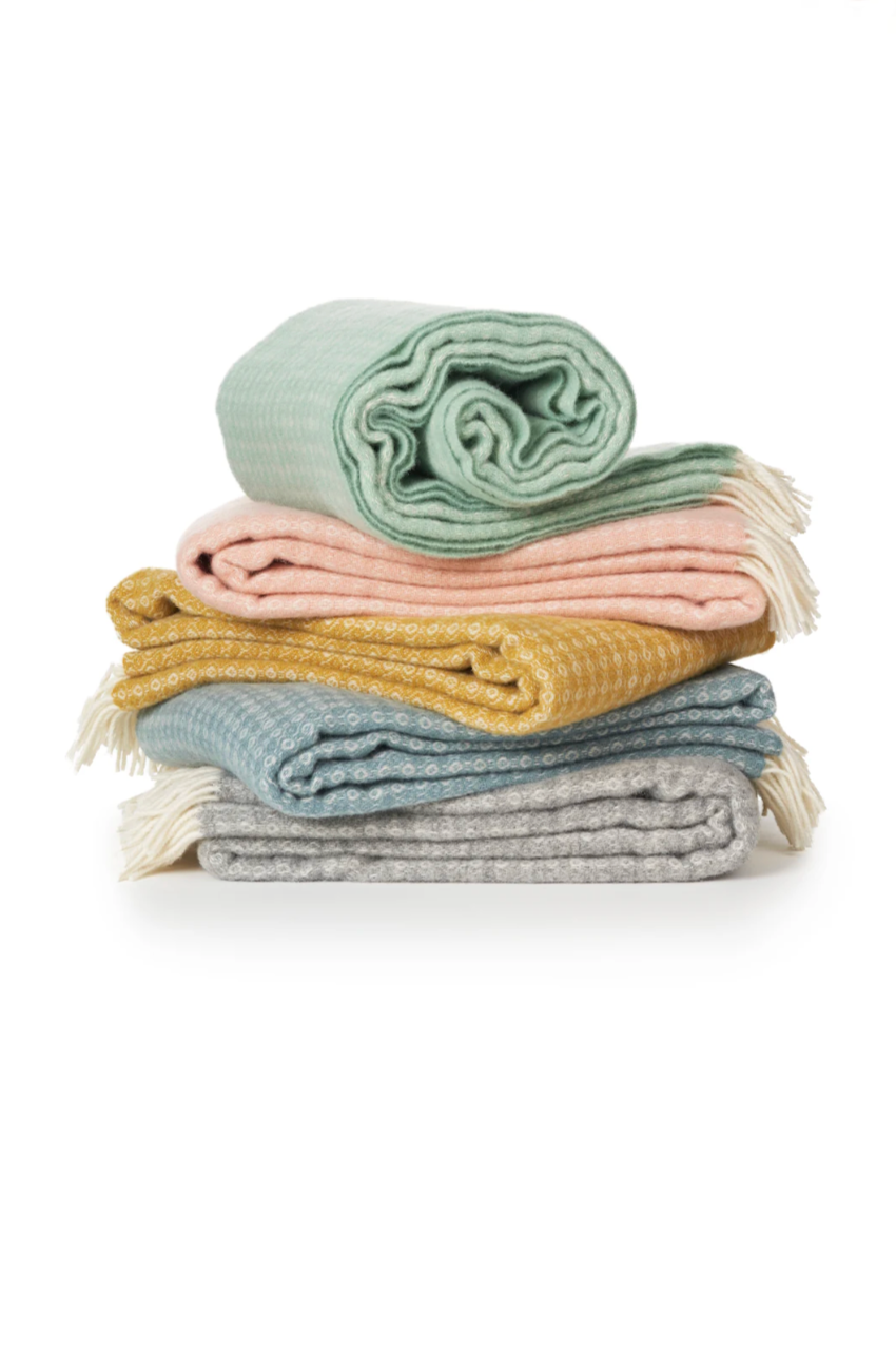 Loop Brushed Wool Blanket - Peach