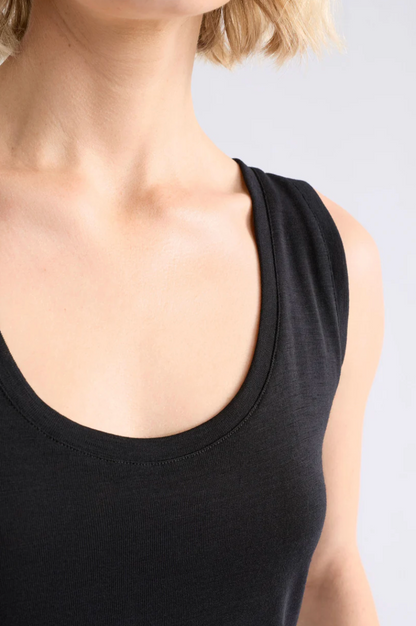 Merino Wool Tank - Black