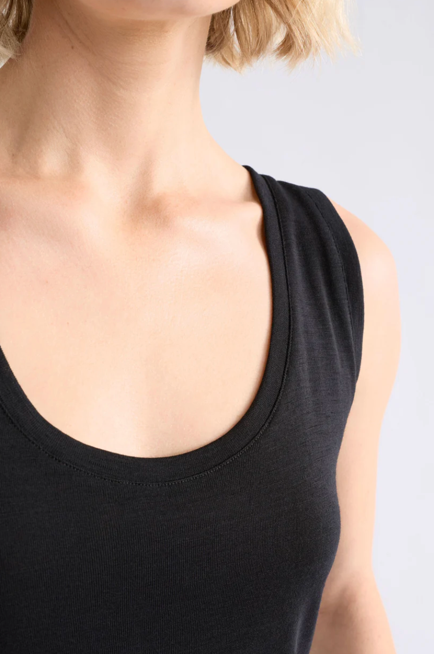 Merino Wool Tank - Black