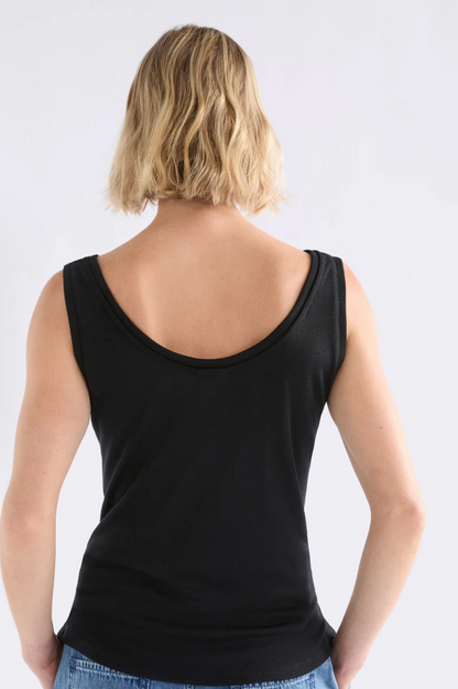 Merino Wool Tank - Black