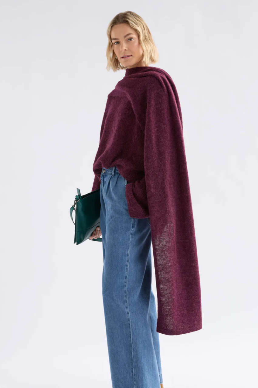 Fine Agna Scarf - Merlot