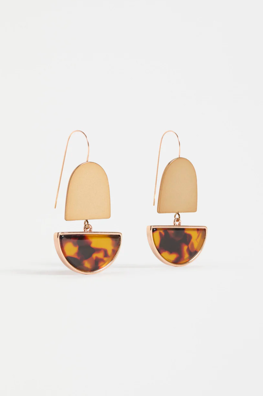 Elk Heran Hook Earrings - Tortoiseshell