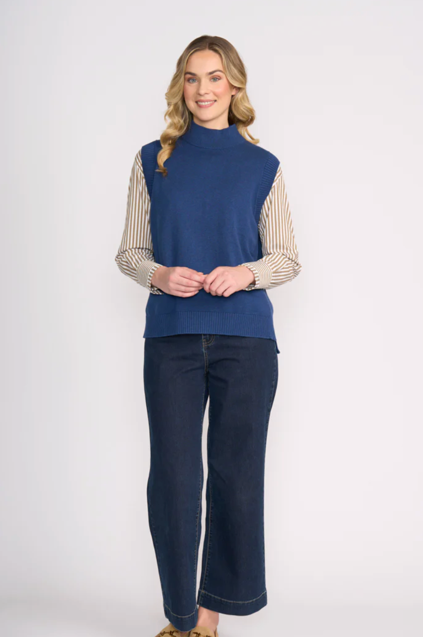 Luxe Life Popover - Indigo