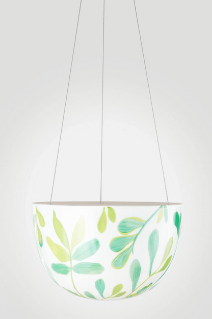 Hanging Planter - Green Zamia Palm