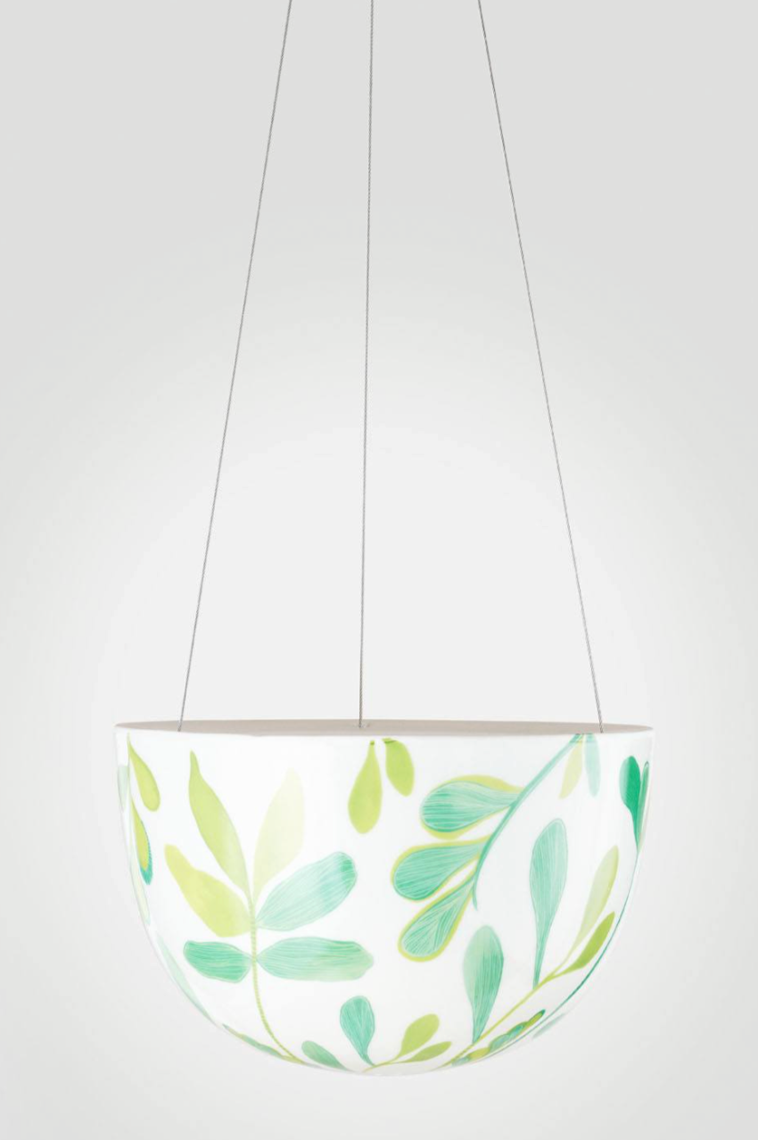 Hanging Planter - Green Zamia Palm