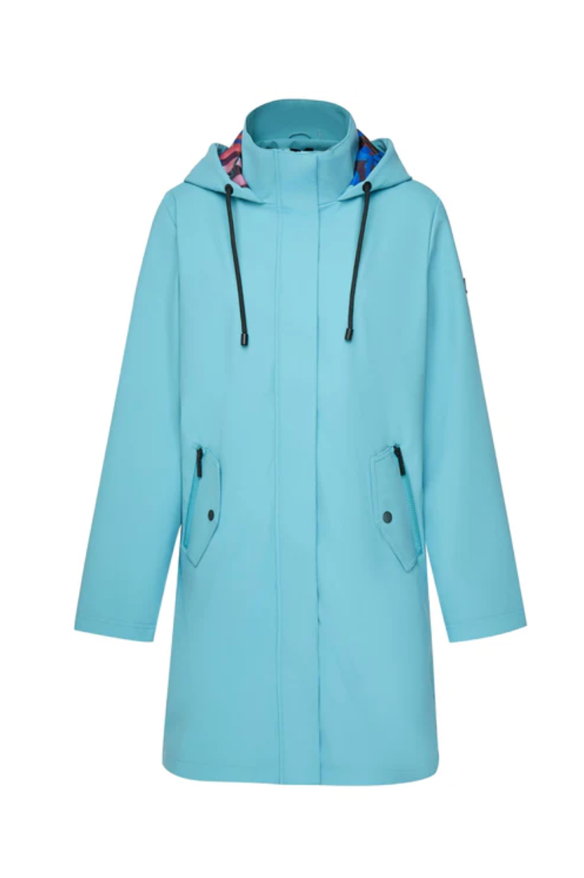 Moke Billie Raincoat - Aqua/Evie Aqua Trails