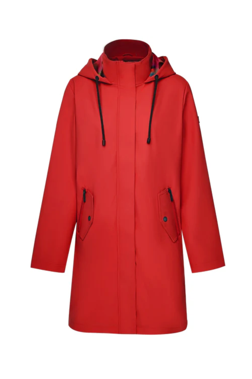 Moke Billie Raincoat - Cherry Tomato/Evie Animal