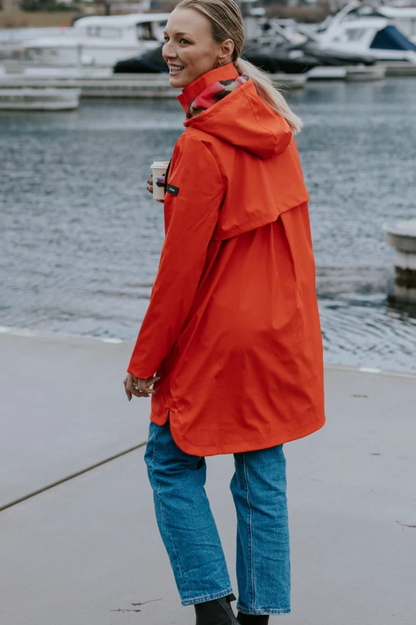 Moke Billie Raincoat - Cherry Tomato/Evie Animal