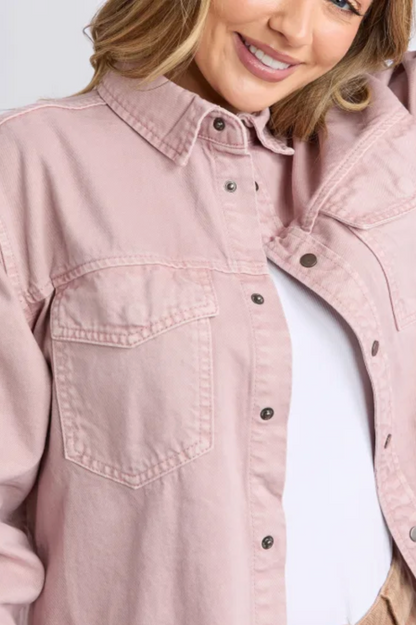 Foxwood Daisy Overshirt - Wood Rose