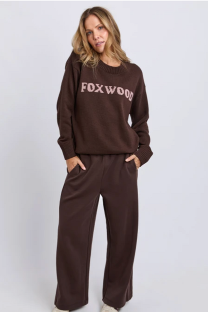 Foxwood Taylor Knit Crew - Coffee Bean