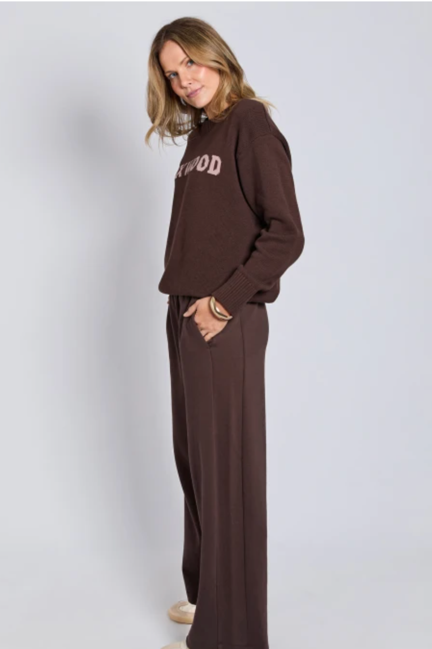 Foxwood Taylor Knit Crew - Coffee Bean