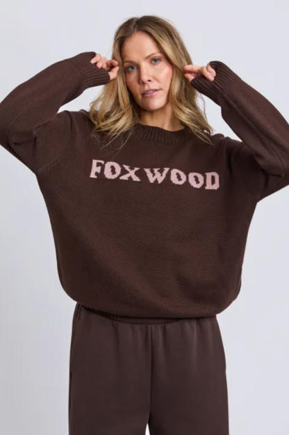 Foxwood Taylor Knit Crew - Coffee Bean