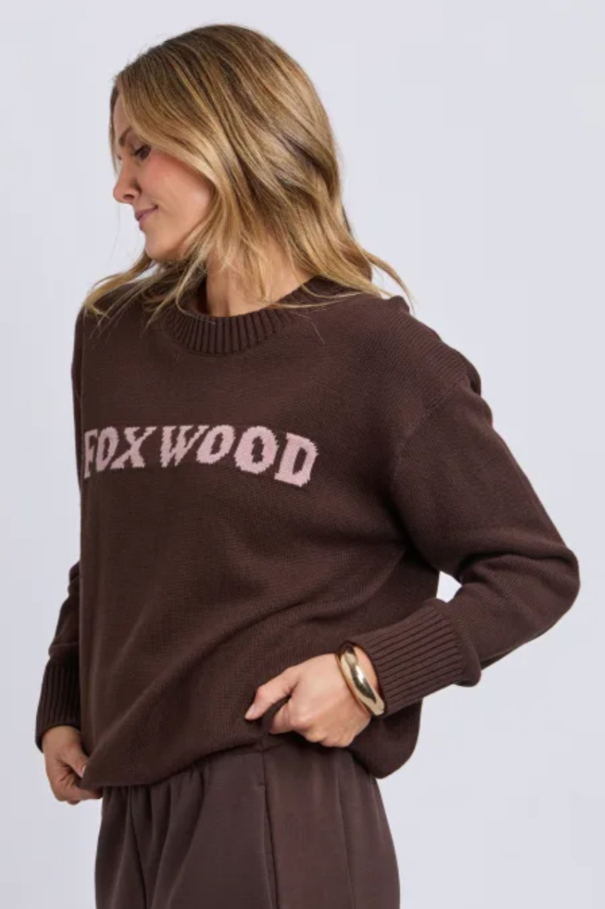 Foxwood Taylor Knit Crew - Coffee Bean