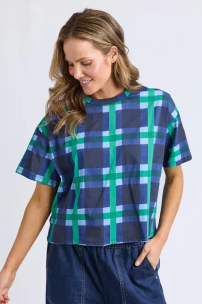 Elm Bari Tee - Blue Check