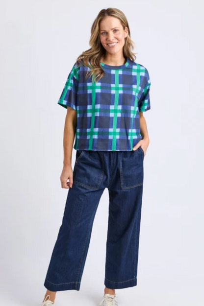 Elm Bari Tee - Blue Check