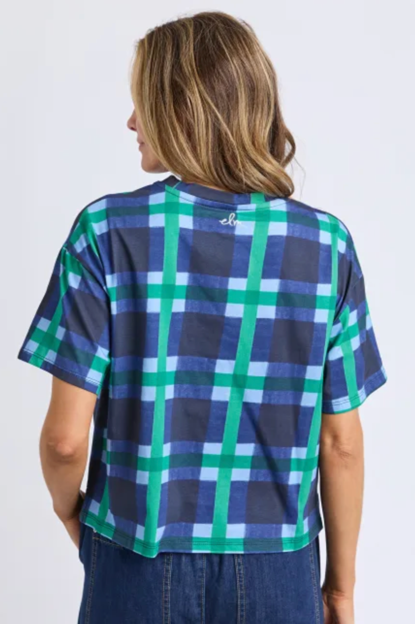 Elm Bari Tee - Blue Check