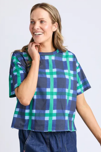 Elm Bari Tee - Blue Check