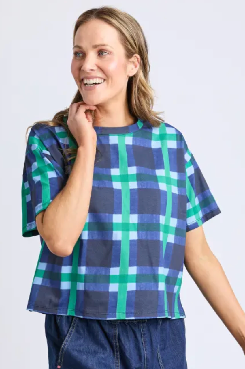 Elm Bari Tee - Blue Check
