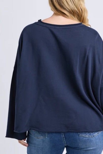 Elm Gab L/S Sweat - Sapphire
