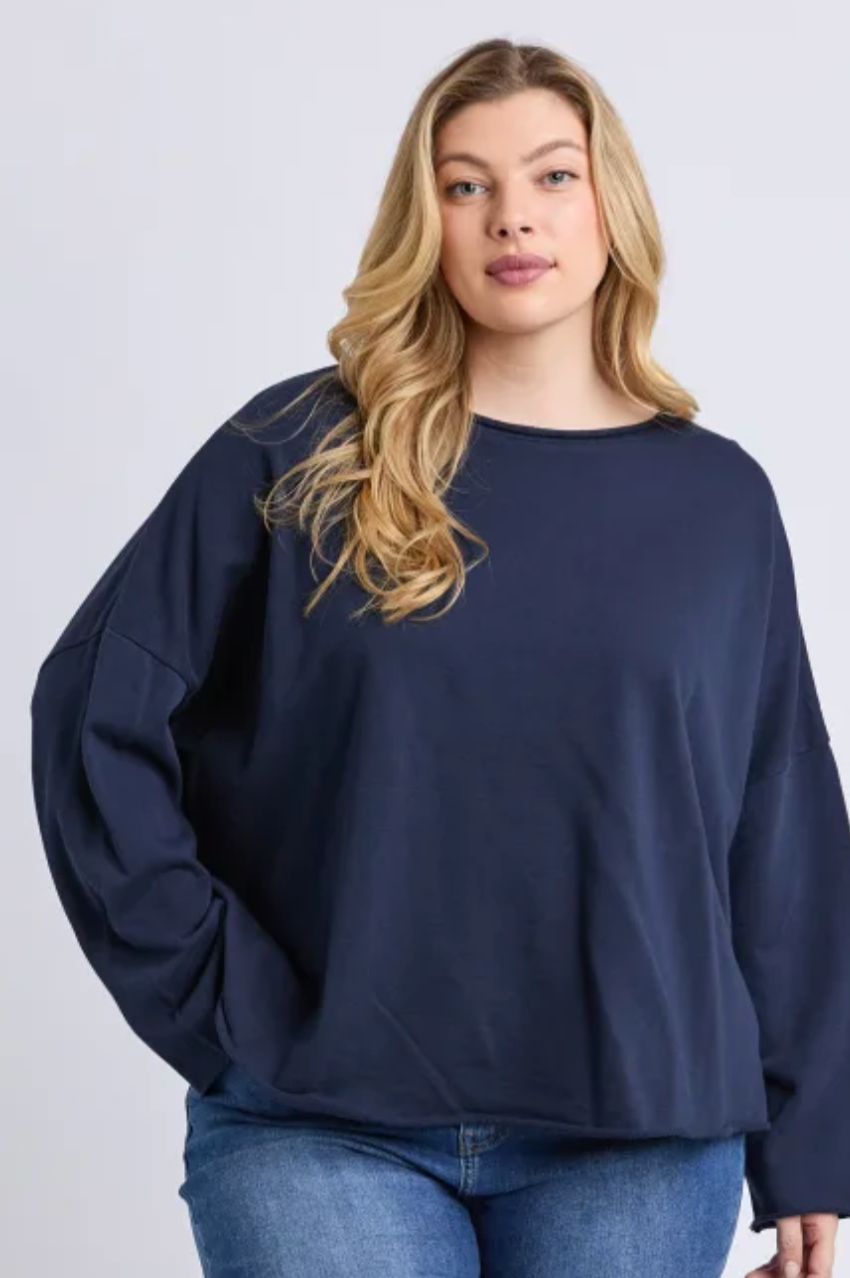 Elm Gab L/S Sweat - Sapphire