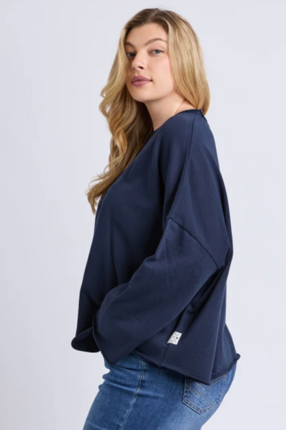 Elm Gab L/S Sweat - Sapphire