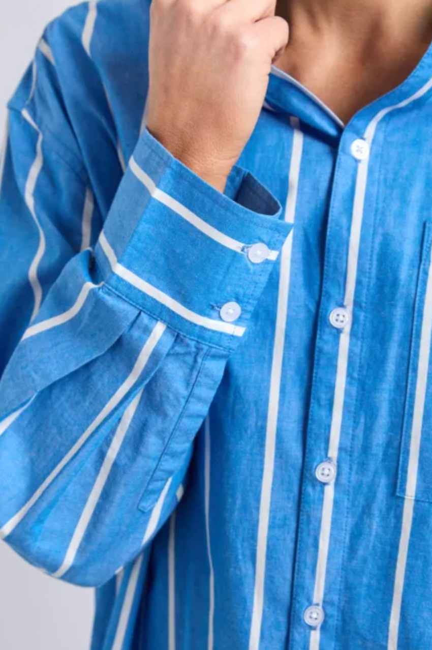 Elm Mia Striped Shirt - Royal Blue