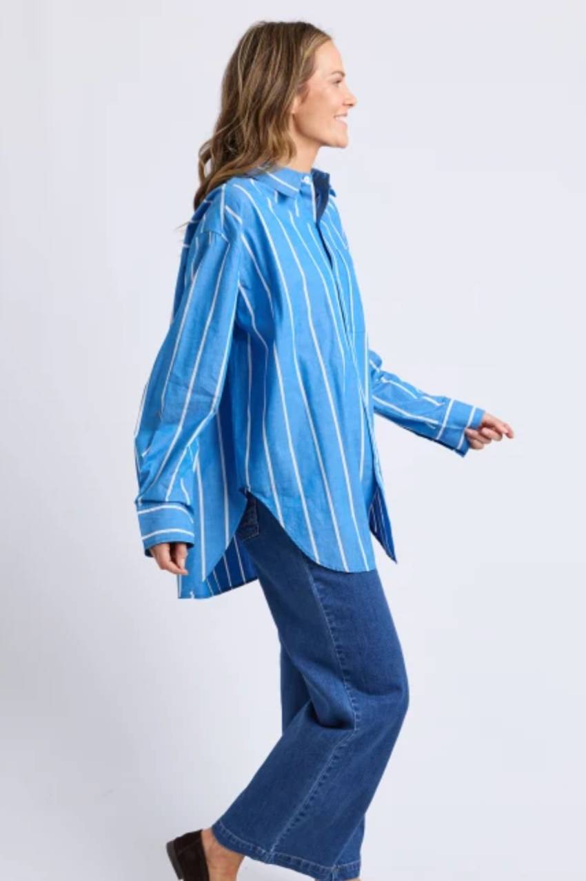 Elm Mia Striped Shirt - Royal Blue