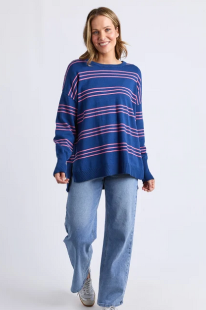 Elm- Navy Stripe