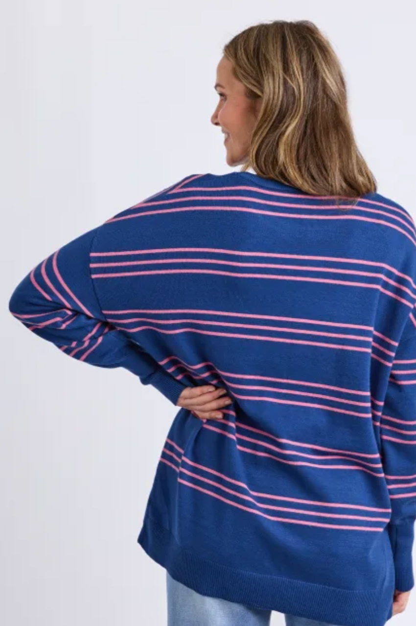 Elm- Navy Stripe
